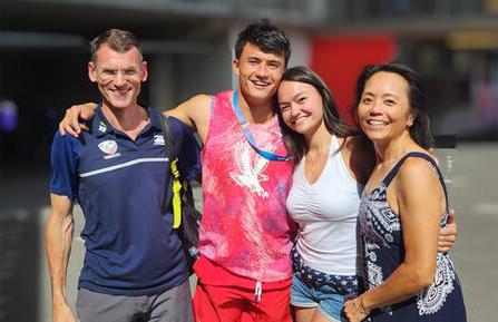 Olympian Lucas Lacamp with his family